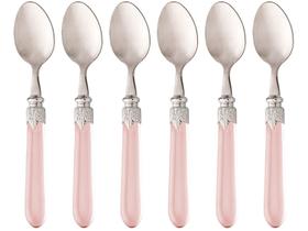 Jogo de Colher de Inox Lyor Destiny - Prata e Rosa 6 Peças Jogo de Colher de Inox Lyor Destiny - Prata e Rosa 6 Peças