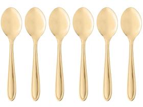 Jogo de Colher de Inox Lyor Gastro Dourado - 6 Peças Jogo de Colher de Inox Lyor Gastro Dourado - 6 Peças