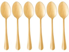 Jogo de Colher de Inox Lyor Positano Dourado - 6 Peças Jogo de Colher de Inox Lyor Positano Dourado - 6 Peças