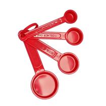 Jogo De Colher Medidora Kit 4 Peças Resistente Para Cozinha Conjunto Colheres Confeitaria Plástico