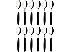 Jogo de Colher Tramontina Ipanema Preto 12 Peças Jogo de Colher Tramontina Ipanema Preto 12 Peças