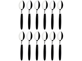 Jogo de Colher Tramontina Ipanema Preto 12 Peças Jogo de Colher Tramontina Ipanema Preto 12 Peças