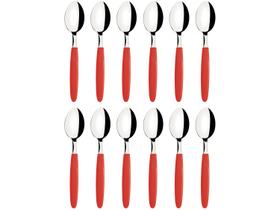 Jogo de Colher Tramontina Ipanema Vermelho 12 Peças Jogo de Colher Tramontina Ipanema Vermelho 12 Peças