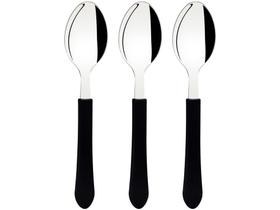 Jogo de Colher Tramontina Leme Preto 3 Peças Jogo de Colher Tramontina Leme Preto 3 Peças
