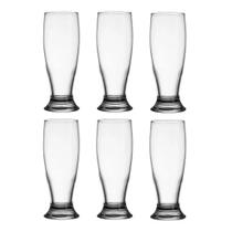 Jogo de com 6 Copos Cerveja Chopp 195ml de Vidro Cristalino Jogo de com 6 Copos Cerveja Chopp 195ml de Vidro Cristalino