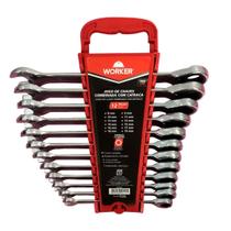 Jogo De Combinada Com Catraca 08 A 19 Mm 12 Peças 935344 Worker Jogo De Combinada Com Catraca 08 A 19 Mm 12 Peças 935344 Worker