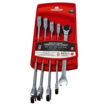 Jogo De Combinadas Com Catraca Articuladas 8 A 14 MM 5 Peças 272719 Worker