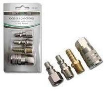 Jogo de conectores de engate rapido pneumático 4 peças rosca interna 1/4" npt 5701655