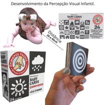 Jogo de Contraste Bebês De 0 a 3 Mêses Cartas Estimulo Auto Contraste Montessori Interativo Baby Cards Primeiro Passo