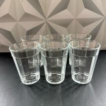 Jogo de copo americano de vidro transparente com 6 peças para água café chá leite cerveja conjunto copos Nadir pequeno
