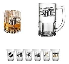 Jogo De Copo Americano + Whisky E Caneca De Chopp Kit Times - ALLMIX