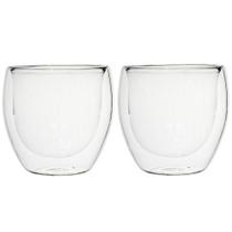 Jogo de Copo de Parede Dupla de Vidro Borossilicato para Café 180ml 2 Peças - Vista Home Jogo de Copo de Parede Dupla de Vidro Borossilicato para Café 180ml 2 Peças - Vista Home