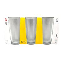 Jogo de Copo de Vidro 3 unidades 260ml Alto