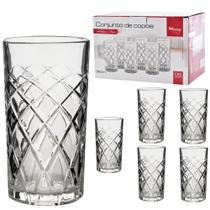 Jogo de copo de vidro artemis clear com 6 pecas 360ml