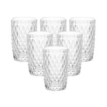 Jogo de copo de vidro bico de abacaxi decorativo com 6 peças grande 330ml - LYOR