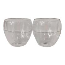 Jogo de Copo de Vidro Borossilicato c/parede Dupla Bistro para cafe/capuccino flux 2 peças Jogo de Copo de Vidro Borossilicato c/parede Dupla Bistro para cafe/capuccino flux 2 peças