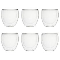 Jogo de Copo de Vidro Borossilicato para Café 180ml 6 Peças - Vista Home