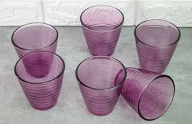 Jogo de copo de vidro com 06 peças color dublin 250ml - Rio de Ouro