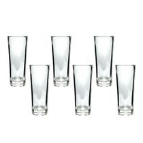 Jogo De Copo De Vidro Dose Shot Titanium Com 6 Peças 65ml