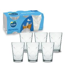 Jogo De Copo Vidro Maracatu 265ml 6 Peças Água Suco Nadir