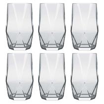 Jogo De Copos 6 Peças De Vidro Long Drink 360Mls Topázio Jogo De Copos 6 Peças De Vidro Long Drink 360Mls Topázio