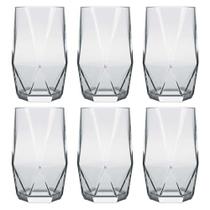 Jogo De Copos 6 Peças De Vidro Long Drink 360Mls Topázio Jogo De Copos 6 Peças De Vidro Long Drink 360Mls Topázio