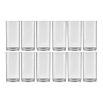 Jogo De Copos Acrílico 400ml Transparente Resistente - 12un