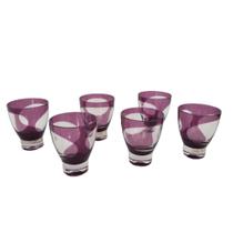 Jogo de copos acrílico lilás (uva) - Carmella Presentes