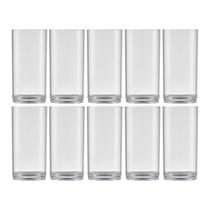 Jogo De Copos Acrílico Reforçado 400ml Transparente - 10un Jogo De Copos Acrílico Reforçado 400ml Transparente - 10un