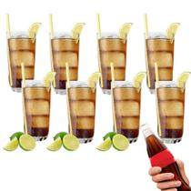 Jogo de copos agua long Drinks 8 peças para Cerveja Refrigerante Guarana - 123Útil