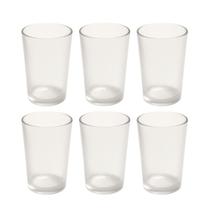 Jogo de Copos Alto Resistentes de Vidro Sucos 200ML - 6Un