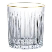 Jogo de Copos Baixo Egeu 330ml Vidro com Borda Dourada 6 Peças