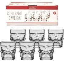 Jogo De Copos Baixo Para Whisky 6pçs 290ml Caveira Hauskratf