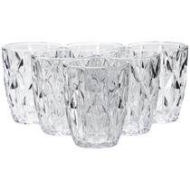 Jogo De Copos Baixos com 6un Diamond 260ml Cor Transparente