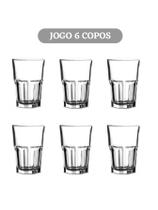 Jogo De Copos Casual 350ml de Vidro Resistente Suco Água Bebida Refrigerante Chá Cozinha Casa Restaurante Casa Kit