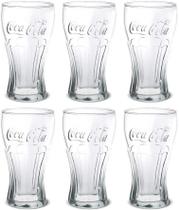 Jogo de Copos Contour Coca Cola Cristal 300 ml - 6 und Jogo de Copos Contour Coca Cola Cristal 300 ml - 6 und