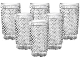 Jogo de Copos de Vidro 250ml 6 Peças Wheaton - Barroco
