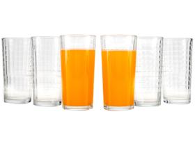 Jogo de Copos de Vidro 255ml 6 Peças Haus Concept Waffle Jogo de Copos de Vidro 255ml 6 Peças Haus Concept Waffle