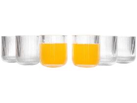 Jogo de Copos de Vidro 300ml 6 Peças Haus Concept Canelado Jogo de Copos de Vidro 300ml 6 Peças Haus Concept Canelado