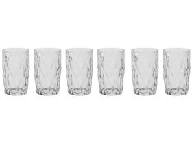 Jogo de Copos de Vidro 350ml 6 Peças Casambiente - Diamond Jogo de Copos de Vidro 350ml 6 Peças Casambiente - Diamond