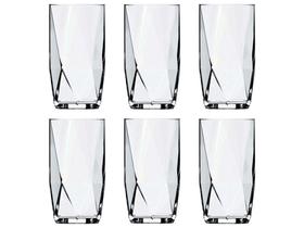 Jogo de Copos de Vidro 6 Peças 360ml - Nadir Topázio Jogo de Copos de Vidro 6 Peças 360ml - Nadir Topázio