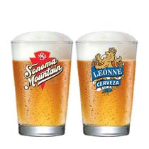 Jogo de Copos de Vidro Caldereta Rótulo Para Cerveja 350ml 2 Pcs Ruvolo