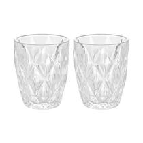 Jogo de Copos de Vidro Diamond Transparente 270ml 2 peças - Lyor Jogo de Copos de Vidro Diamond Transparente 270ml 2 peças - Lyor