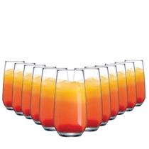 Jogo de Copos de Vidro Emerald Para Água e Suco 450ml 12 Pcs - Ruvolo