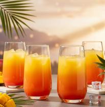 Jogo de Copos de Vidro Emerald para Água e Suco 450ml 6pcs - Ruvolo