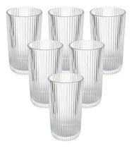 Jogo De Copos De Vidro Graffiato 420ml 6 Peças - Hauskraft Jogo De Copos De Vidro Graffiato 420ml 6 Peças - Hauskraft