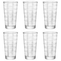 Jogo de Copos de Vidro Long Drink 6pçs Bormioli Rocco Cube 360ml Original Itália Jogo de Copos de Vidro Long Drink 6pçs Bormioli Rocco Cube 360ml Original Itália