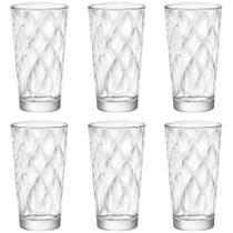 Jogo de Copos de Vidro Long Drink 6pçs Bormioli Rocco Kaleido 365ml Original Itália Jogo de Copos de Vidro Long Drink 6pçs Bormioli Rocco Kaleido 365ml Original Itália