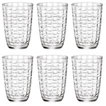 Jogo de Copos de Vidro Long Drink 6pçs Bormioli Rocco Mat 390ml Original Itália Jogo de Copos de Vidro Long Drink 6pçs Bormioli Rocco Mat 390ml Original Itália