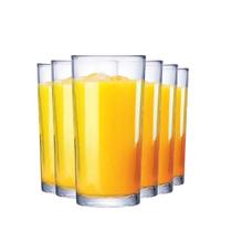 Jogo de Copos de Vidro Long Drink Para Água e Suco 255ml 6 Pcs - Ruvolo